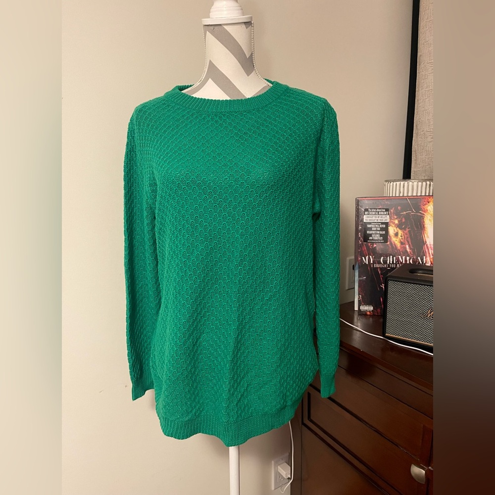 Pink Clover Vibrant Green Crew Neck Sweater